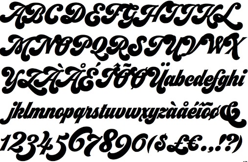 Seventies Font View
