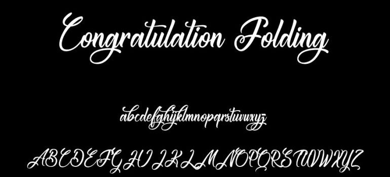 Congratulation Font View