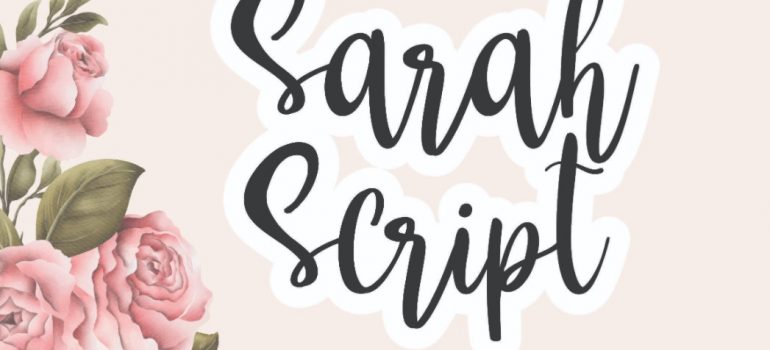 Sarah Script font