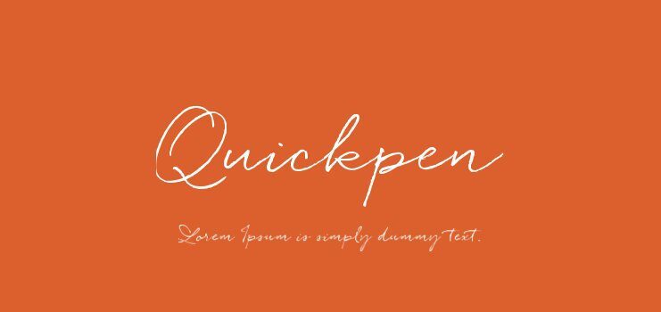 Quickpen Font