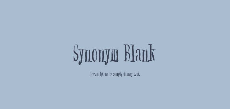 Blank Synonym Font