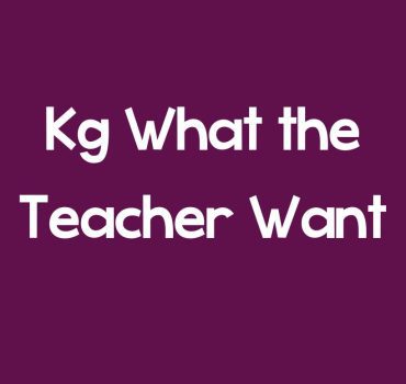 Kg What the Teacher Wants Font